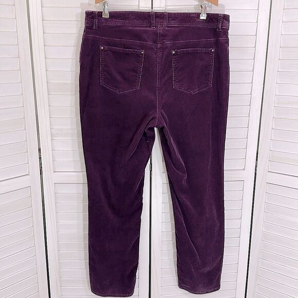 Chico's Corduroy Pants Size 2.5 (14) Stretch Purple - Picture 8 of 14